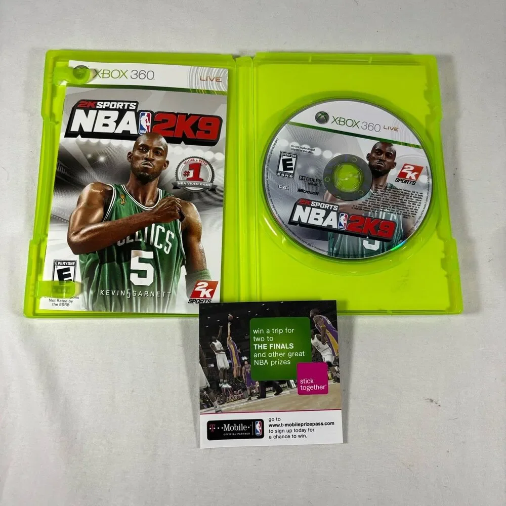 NBA 2K9 Xbox 360 Complete CIB with Disc Kevin Garnett Cover